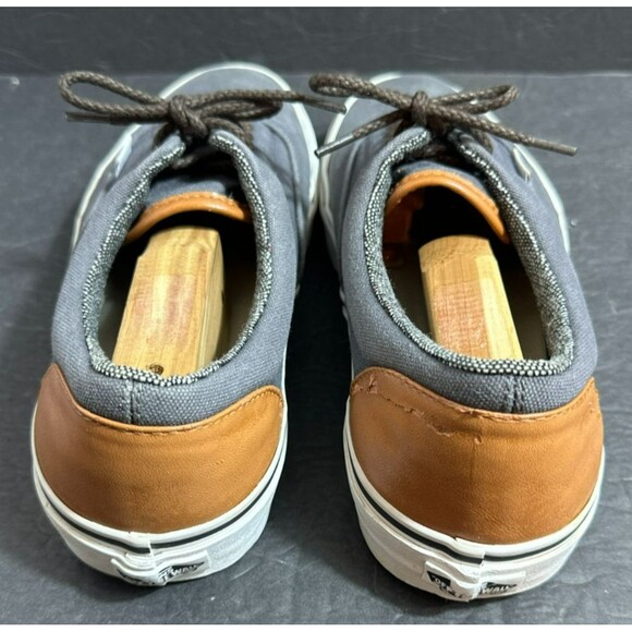 Vans Era Canvas and Leather Gray & Brown Skate Shoe Men's Size 10 - Picture 6 of 10
